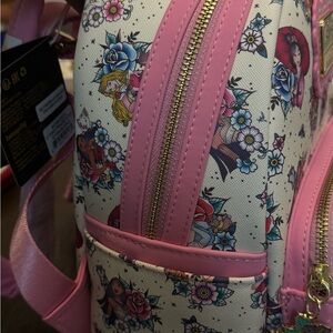 Loungefly Pink and Cream Floral Backpack